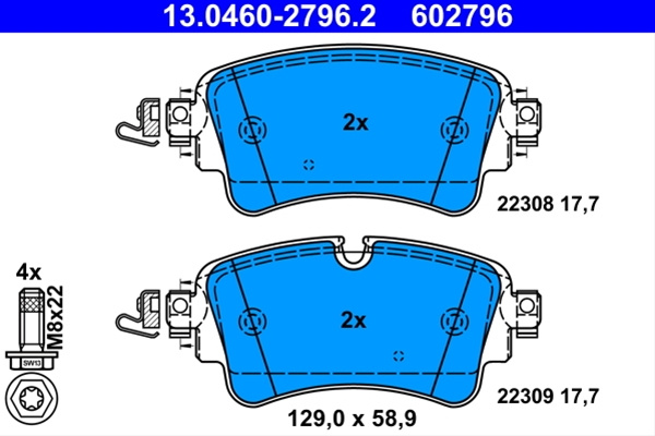 Set Placute Frana Ate Vag 13.0460-2796.2