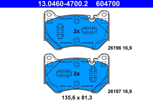 Set Placute Frana Ate Vag 13.0460-4700.2