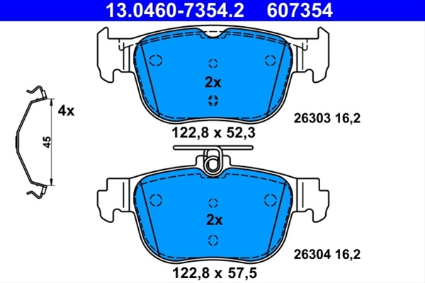 Set Placute Frana Ate Vag 13.0460-7354.2