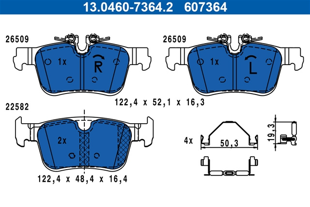 Set Placute Frana Ate Volvo 13.0460-7364.2