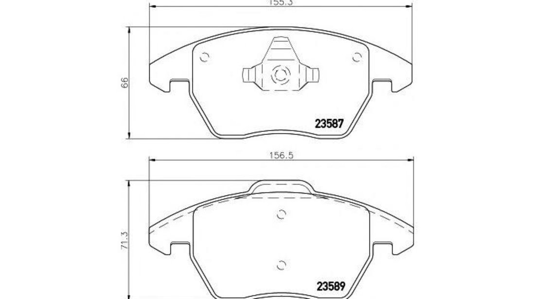 Set placute frana Audi AUDI A1 (8X1, 8XF) 2010-2016 #2 0986424797