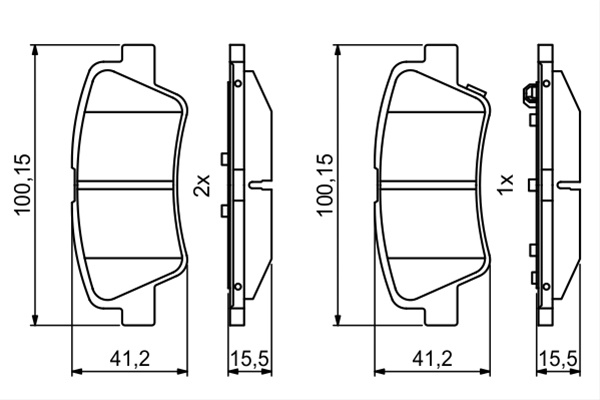 Set Placute Frana Bosch Ssangyong 0 986 494 768