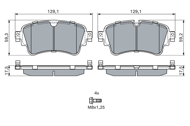 Set Placute Frana Bosch Toyota 0 986 494 833