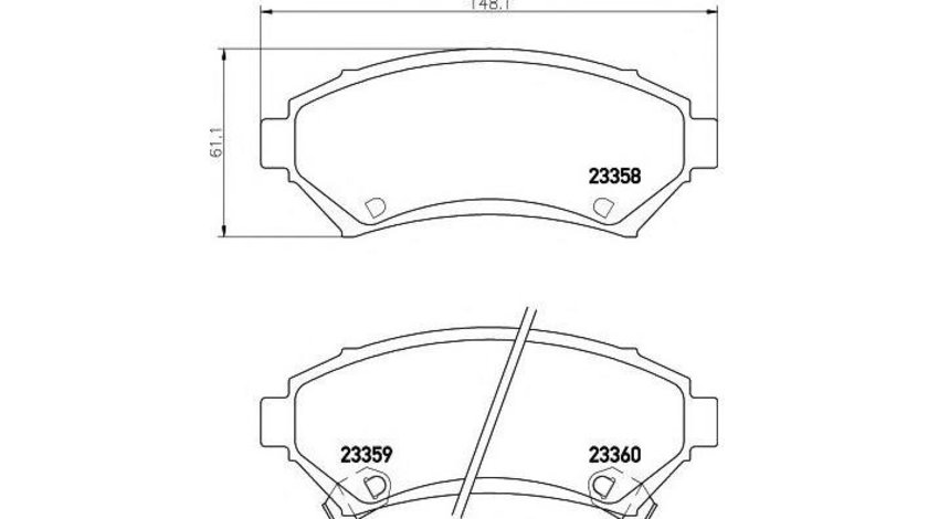 Set placute frana Chevrolet IMPALA limuzina 1999-2005 #2 0252335818W