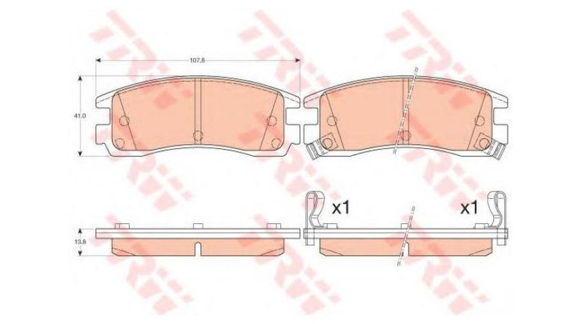 Set placute frana Chevrolet MONTE CARLO cupe 1999-2007 #2 056612