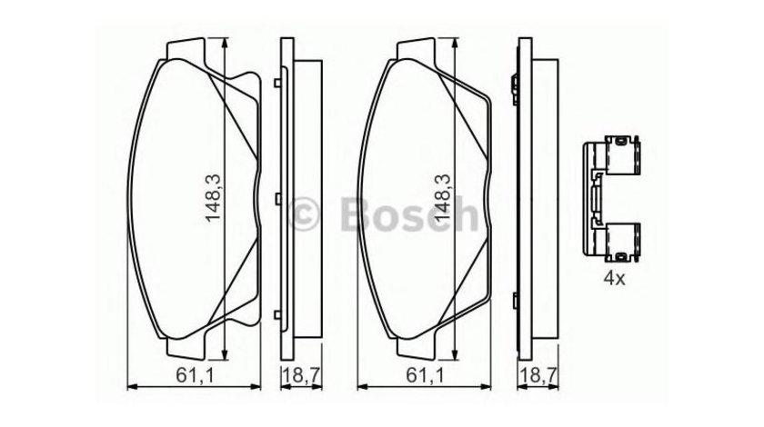 Set placute frana Chevrolet ORLANDO (J309) 2010-2016 #2 0986494434