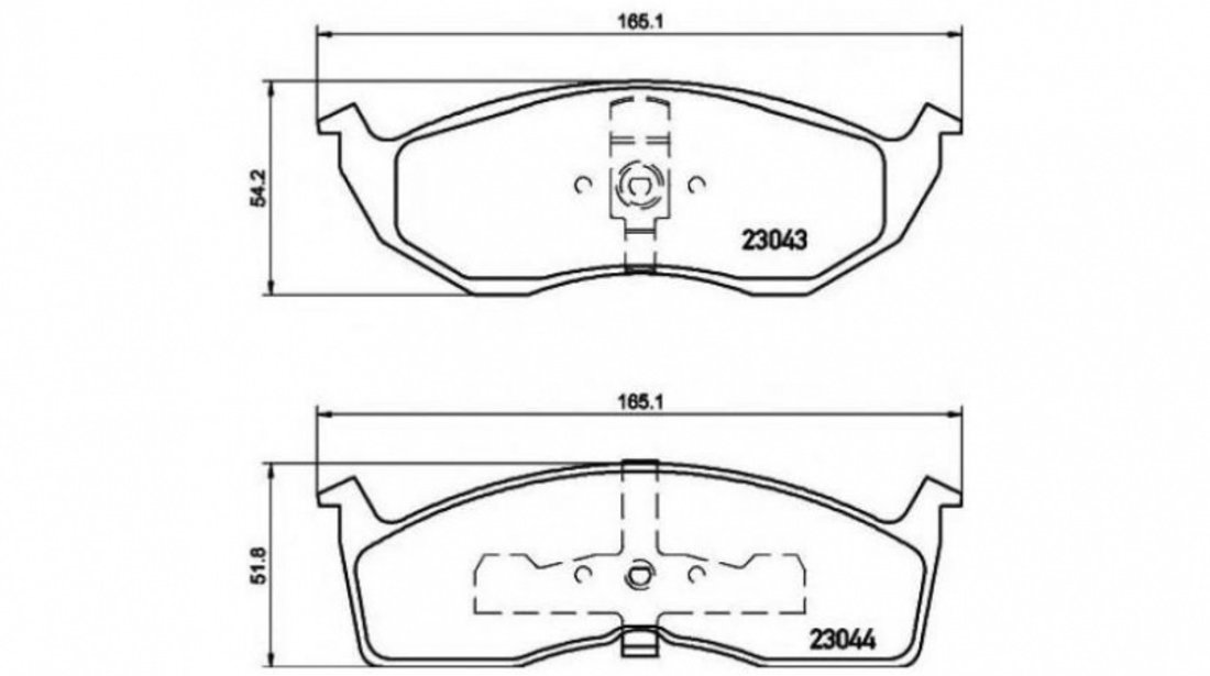 Set placute frana Chrysler 300 M (LR) 1998-2004 #2 044700