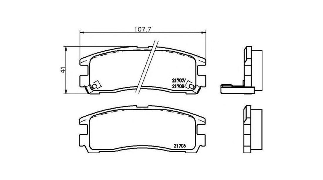 Set placute frana Chrysler SEBRING Cabriolet (JR) 2001-2007 #2 029102
