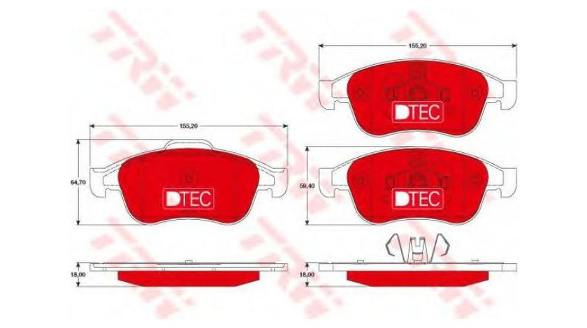 Set placute frana Dacia DUSTER 2010-2016 #2 0252491418