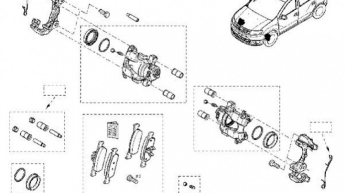 Set Placute Frana Dacia Logan 2 2012→ 410602581R