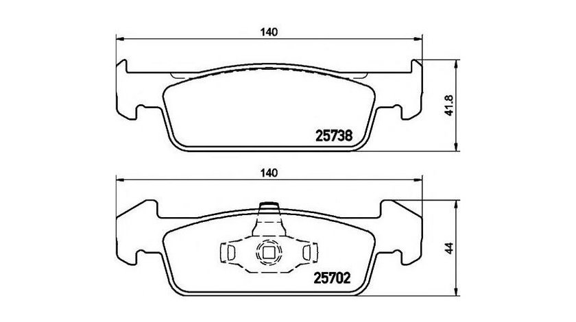 Set placute frana Dacia LOGAN II 2012-2016 #2 154010