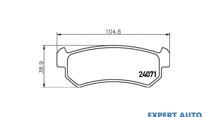 Set placute frana Daewoo LACETTI hatchback (KLAN) 2004-2016 #2 0986494133