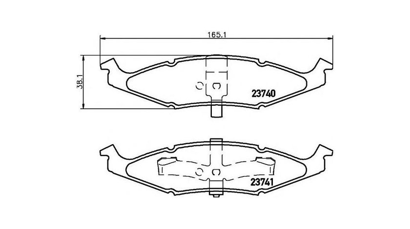 Set placute frana Dodge NEON 1994-1999 #2 047700