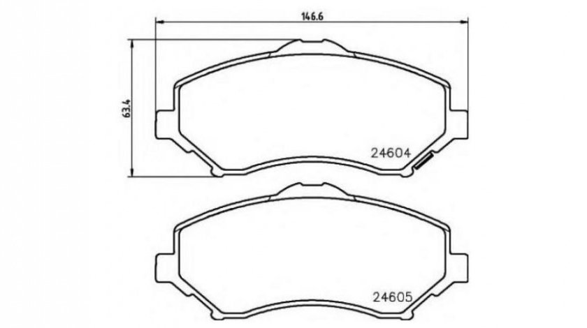 Set placute frana Dodge NITRO 2006-2012 #2 0986494493