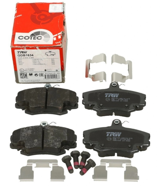 Set Placute Frana Fata Trw Dacia Logan Mcv 1 2007→ GDB1634