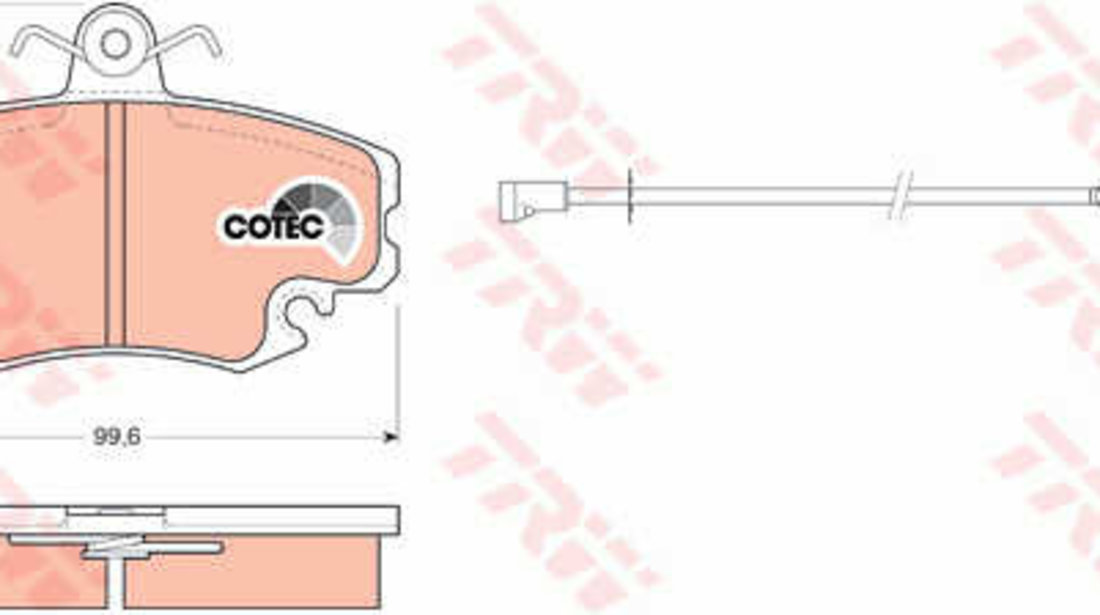 Set Placute Frana Fata Trw Dacia Solenza 2003→ GDB400