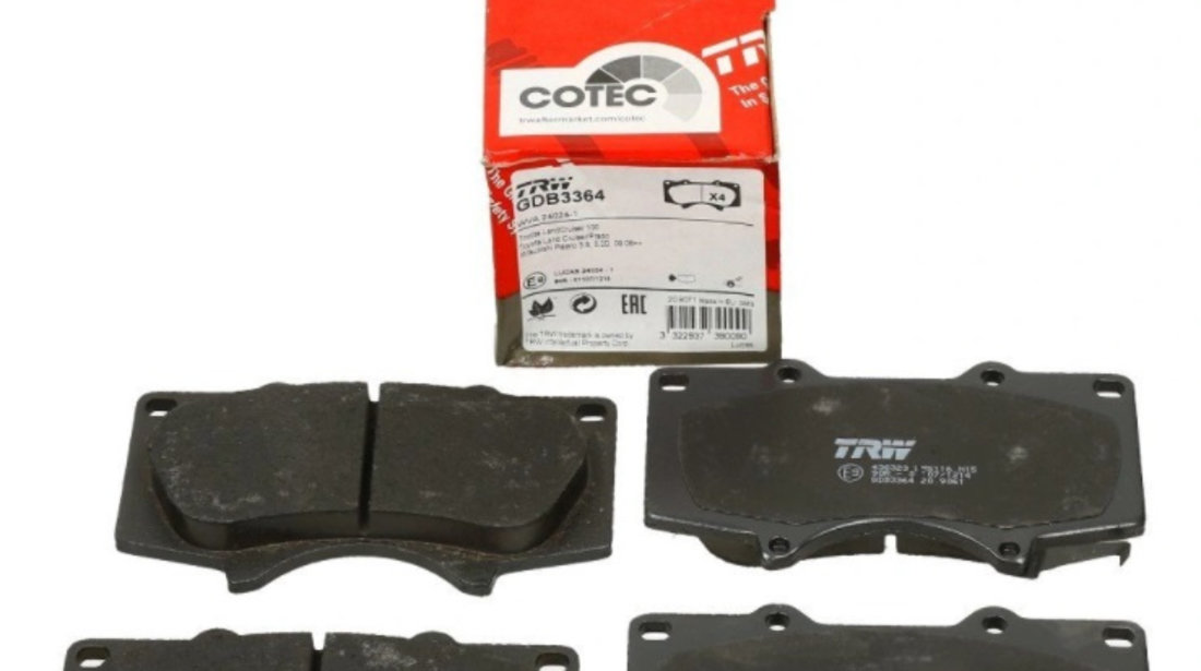 Set Placute Frana Fata Trw Toyota Hilux 7 2004-2008 GDB3364