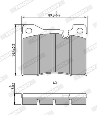 Set Placute Frana Ferodo Alfa Romeo FDB161