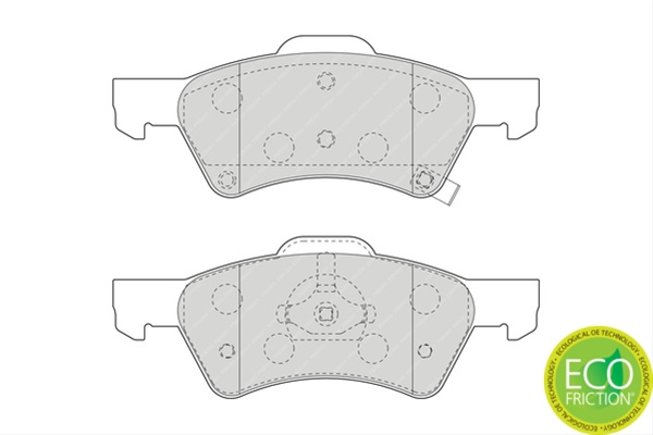 Set Placute Frana Ferodo Chrysler FDB1510