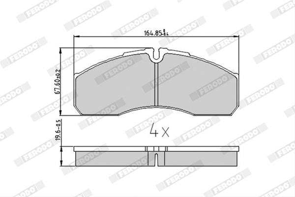 Set Placute Frana Ferodo Iveco FVR1390