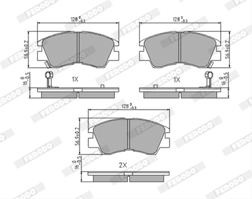 Set Placute Frana Ferodo Mitsubishi FDB556
