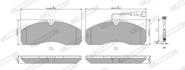Set Placute Frana Ferodo Nissan FVR4248