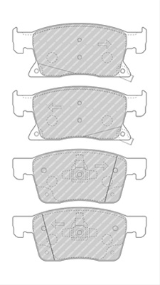 Set Placute Frana Ferodo Opel FDB4934