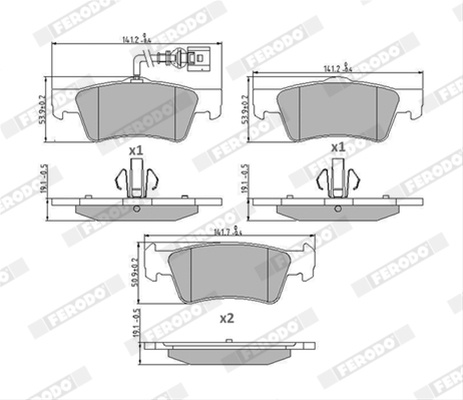 Set Placute Frana Ferodo Vw FVR1647