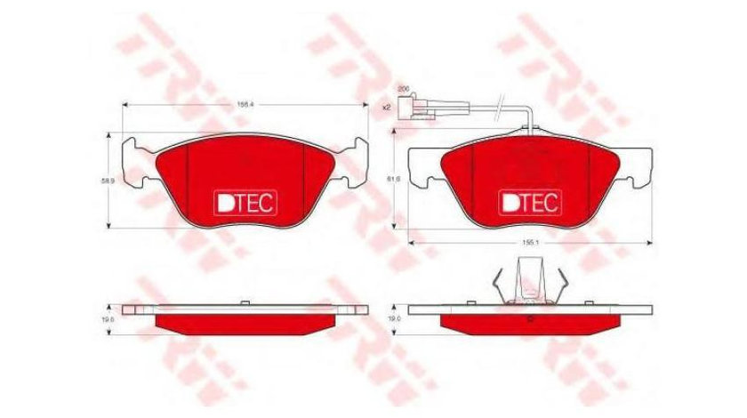 Set placute frana Fiat BRAVO I (182) 1995-2001 #2 0009950637