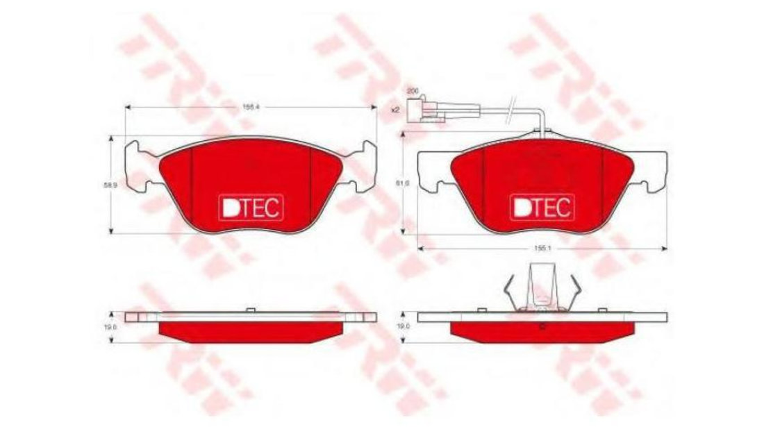 Set placute frana Fiat MAREA Weekend (185) 1996-2007 #2 0009950637