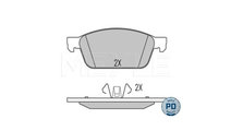 Set placute frana Ford KUGA II Van 2012-2016 #2 09...