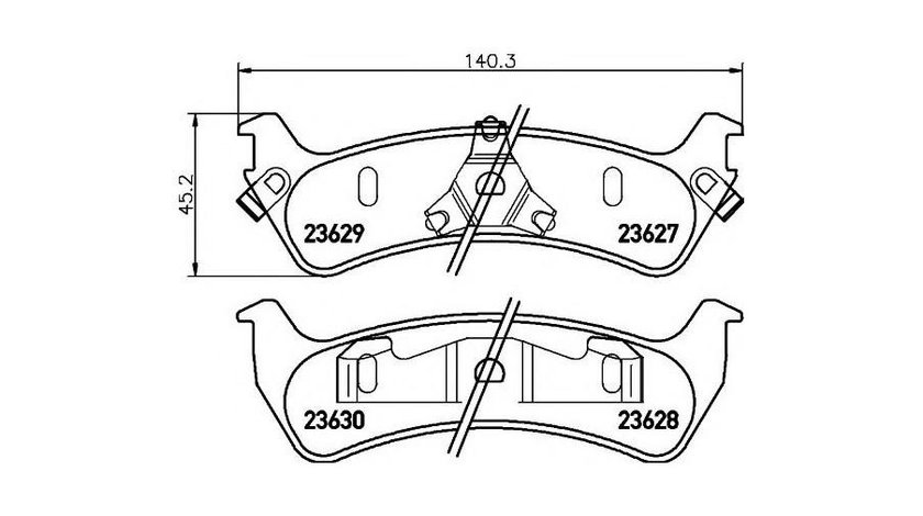 Set placute frana Ford USA EXPLORER (U2) 1994-2001 #2 061712