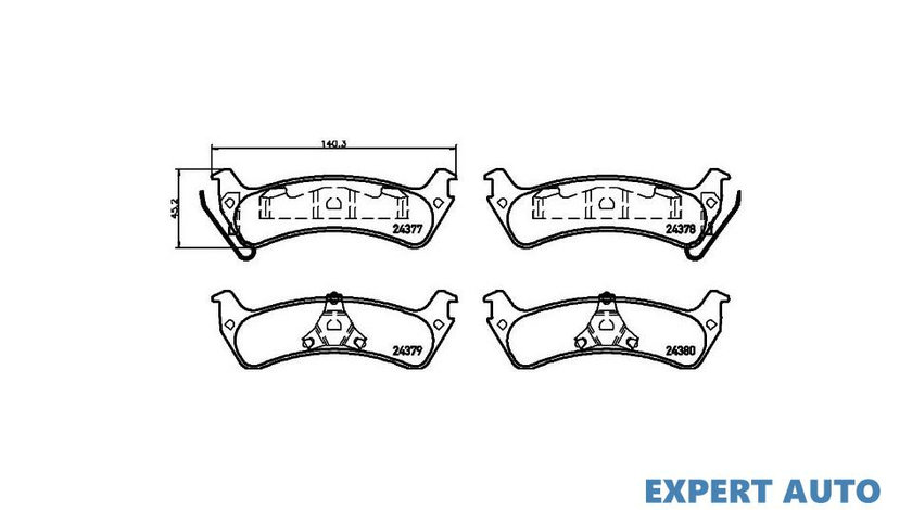 Set placute frana Ford USA EXPLORER (U2) 1994-2001 #2 2437701