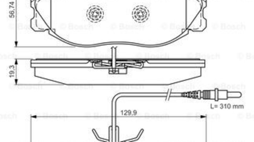 Set placute frana,frana disc (0986495001 BOSCH)