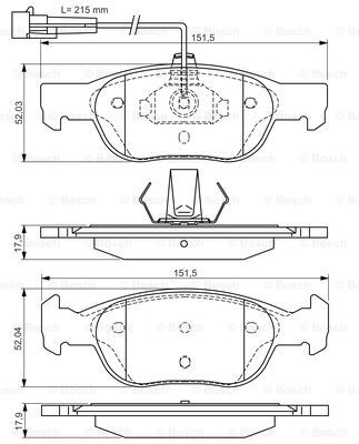 Set placute frana,frana disc (0986495002 BOSCH)