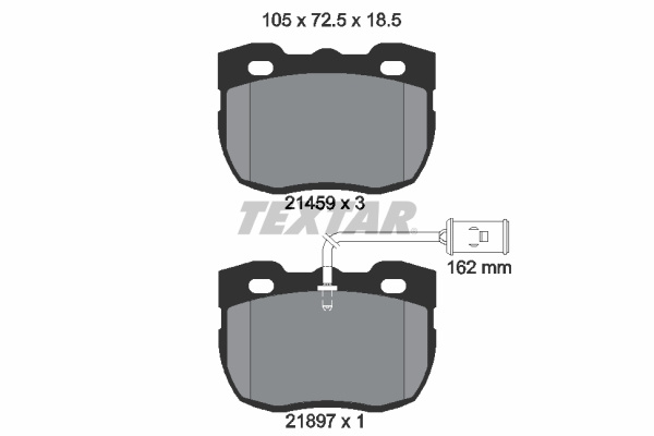 Set placute frana,frana disc (2145902 TEXTAR) CARBODIES,LAND ROVER