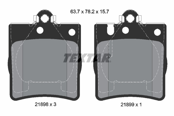 Set placute frana,frana disc (2189801 TEXTAR) MERCEDES-BENZ