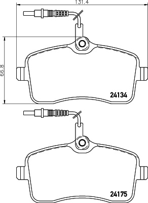 Set placute frana,frana disc (2413401 TEXTAR)