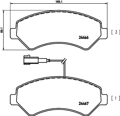 Set placute frana,frana disc (2446601 TEXTAR)