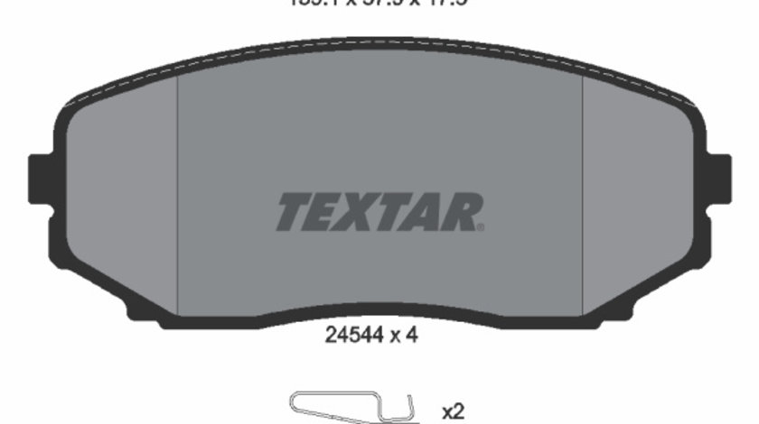 Set placute frana,frana disc (2454401 TEXTAR) FORD USA,LINCOLN,MAZDA,MAZDA (CHANGAN),MAZDA (FAW)