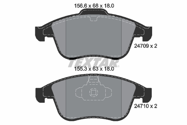 Set placute frana,frana disc (2470901 TEXTAR)