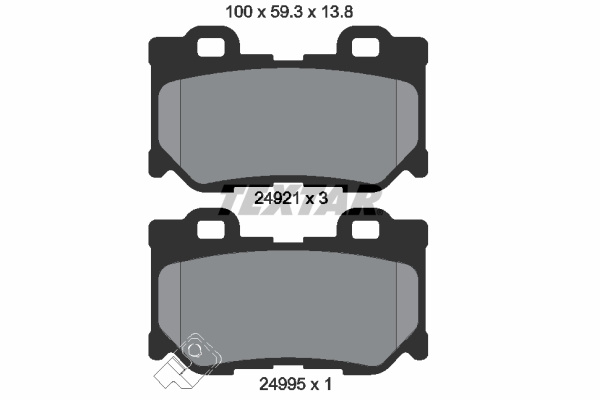 Set placute frana,frana disc (2492101 TEXTAR)