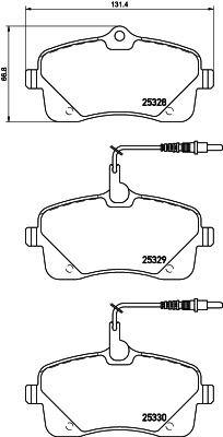 Set placute frana,frana disc (2532801 TEXTAR)