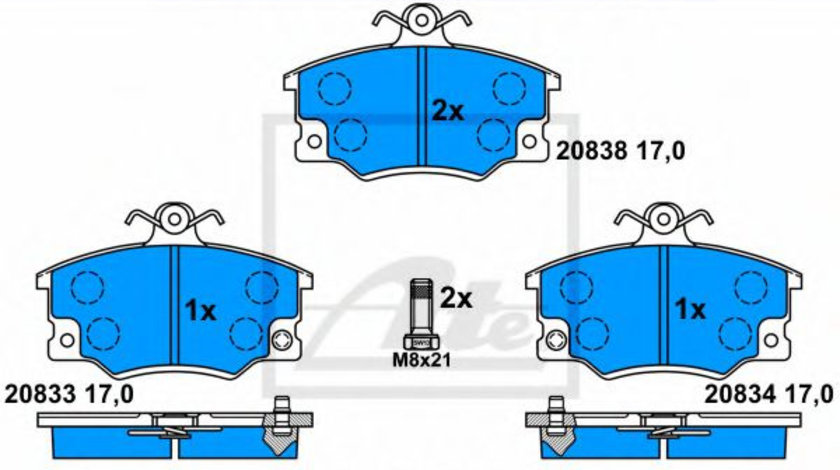 Set placute frana,frana disc ALFA ROMEO 145 (930) (1994 - 2001) ATE 13.0460-2949.2 piesa NOUA