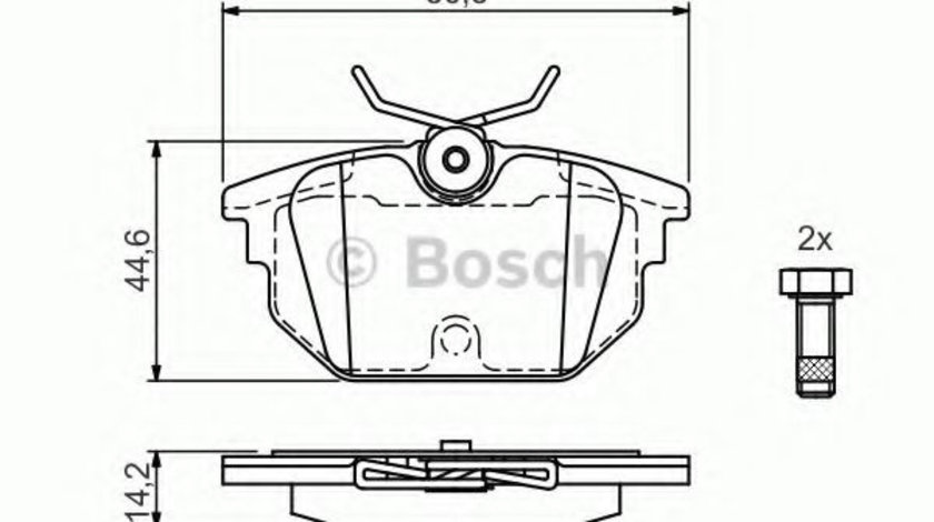 Set placute frana,frana disc ALFA ROMEO 145 (930) (1994 - 2001) BOSCH 0 986 424 545 piesa NOUA