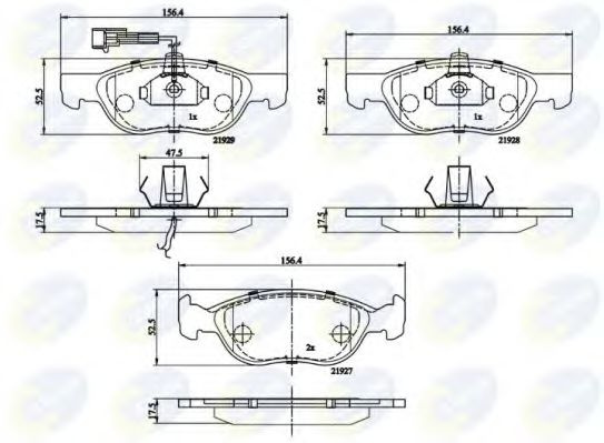 Set placute frana,frana disc ALFA ROMEO 146 (930) (1994 - 2001) COMLINE CBP1477 piesa NOUA