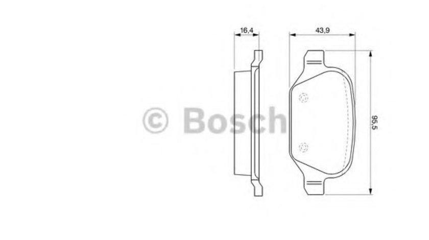 Set placute frana,frana disc ALFA ROMEO 147 (937) (2000 - 2010) BOSCH 0 986 424 553 piesa NOUA