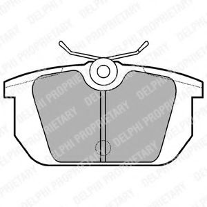 Set placute frana,frana disc ALFA ROMEO 156 (932) (1997 - 2005) DELPHI LP522 piesa NOUA