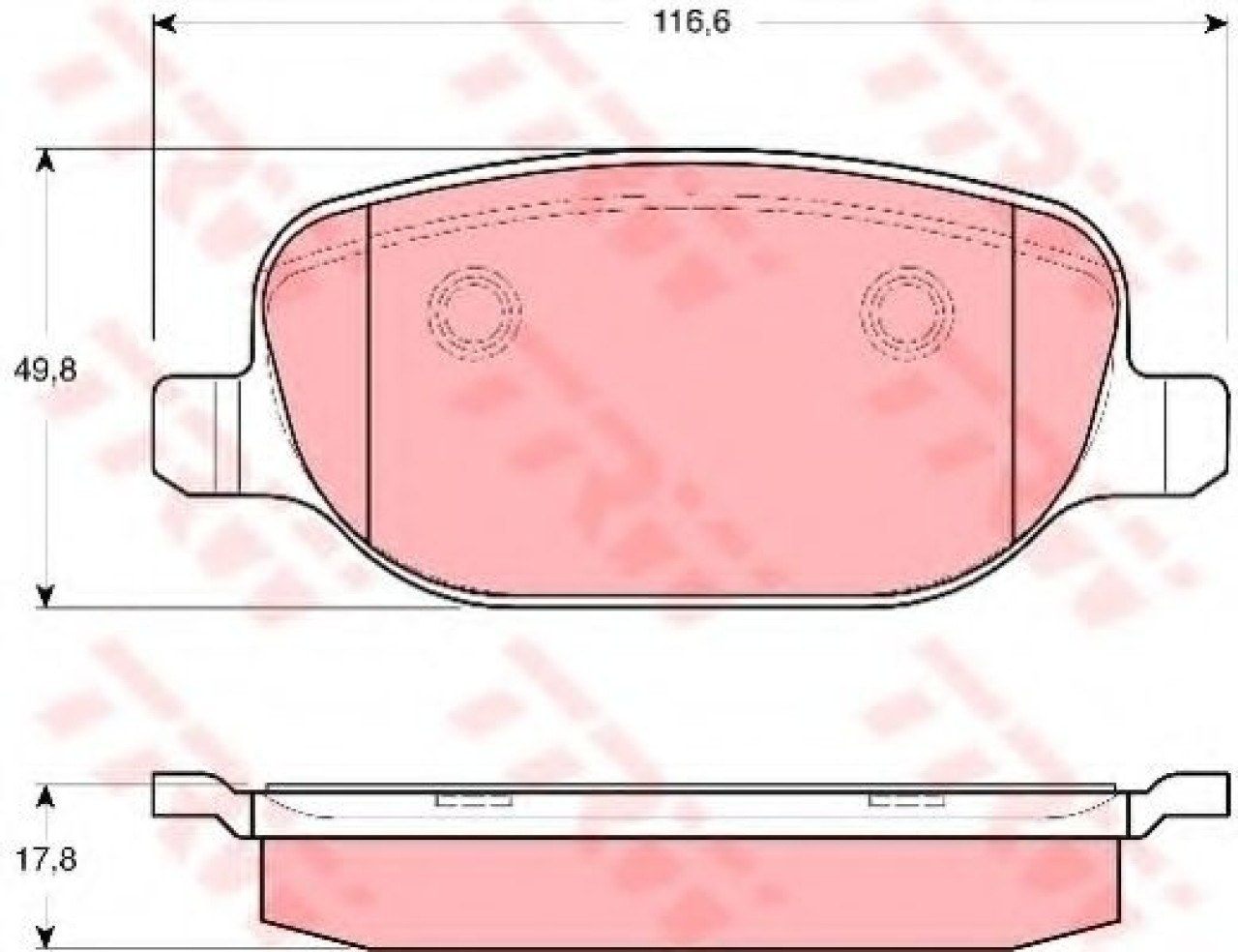 Set placute frana,frana disc ALFA ROMEO 159 (939) (2005 - 2011) TRW GDB1649 piesa NOUA