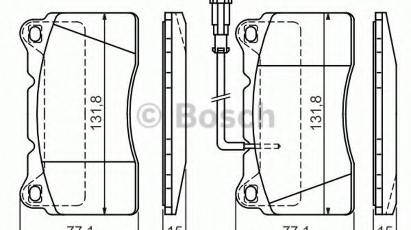 Set placute frana,frana disc ALFA ROMEO 159 (939) (2005 - 2011) BOSCH 0 986 424 577 piesa NOUA